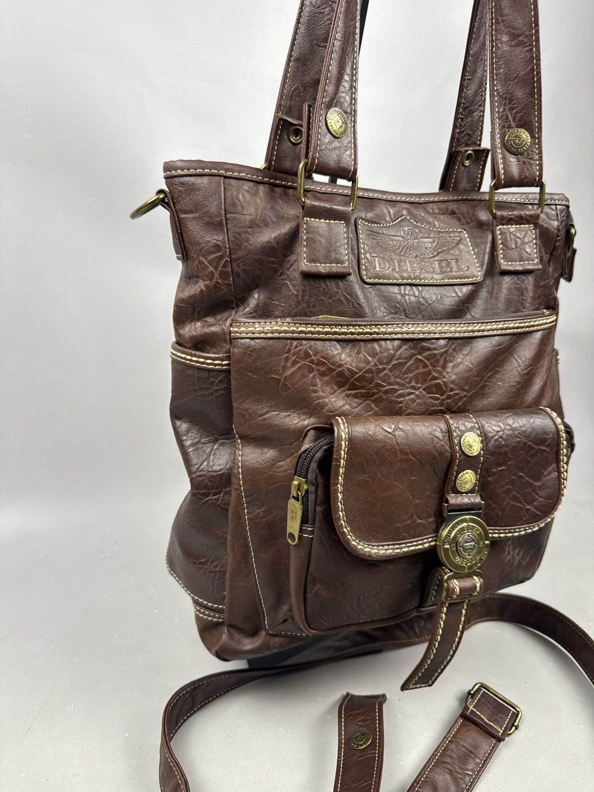 Diesel Diesel crossbody handbag vintage leather brown model 90s Size ONE SIZE - 3 Thumbnail