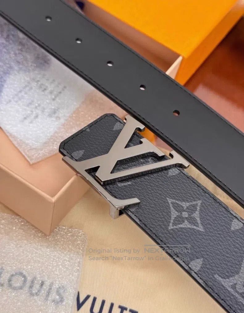 Louis Vuitton Louis Vuitton Classic Old Flower Black Flower Leather Belt Size ONE SIZE - 2 Thumbnail