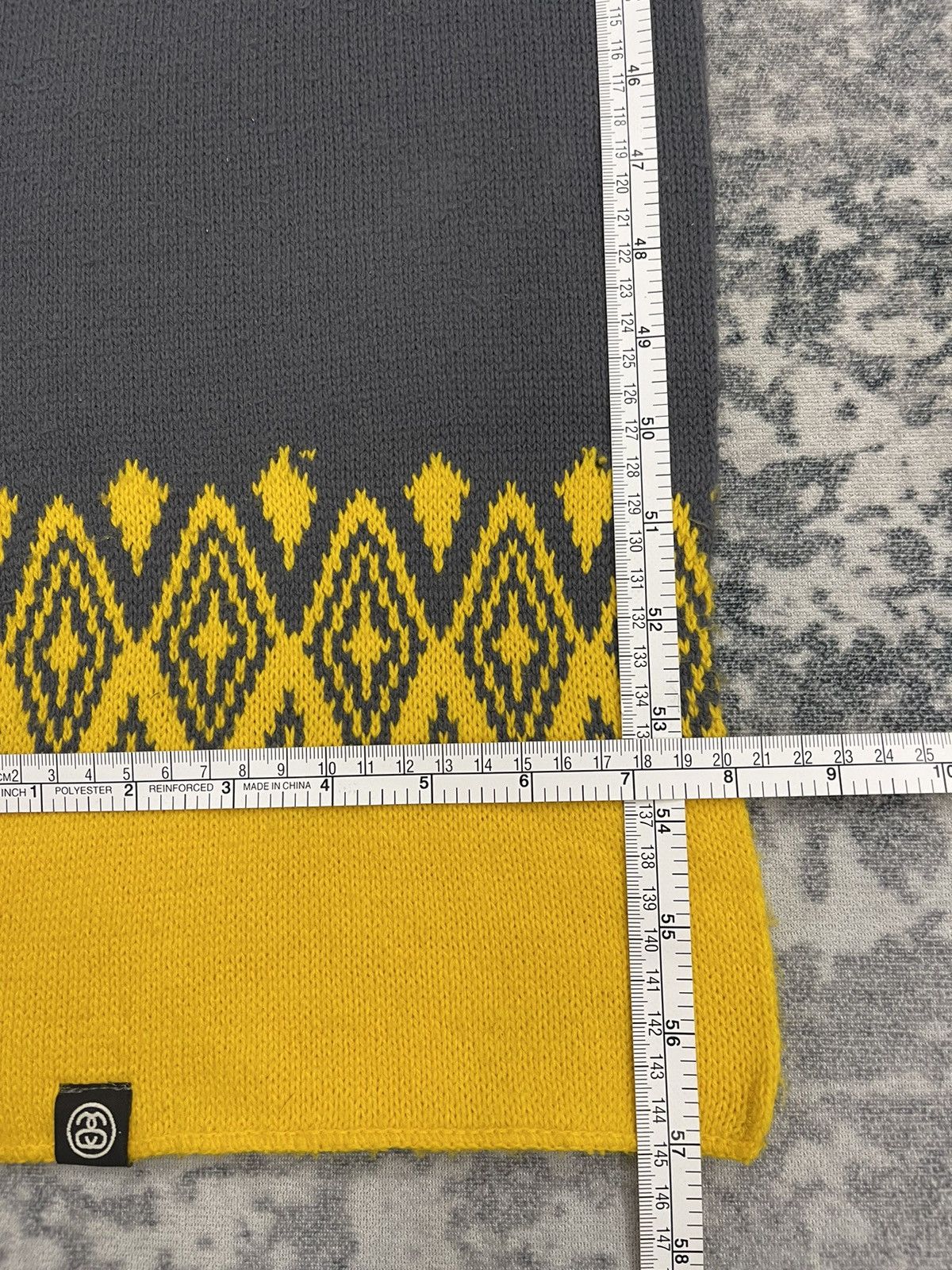 Stussy Vintage Stussy Gray Wool Scarf Muffler s10 Size ONE SIZE - 9 Thumbnail