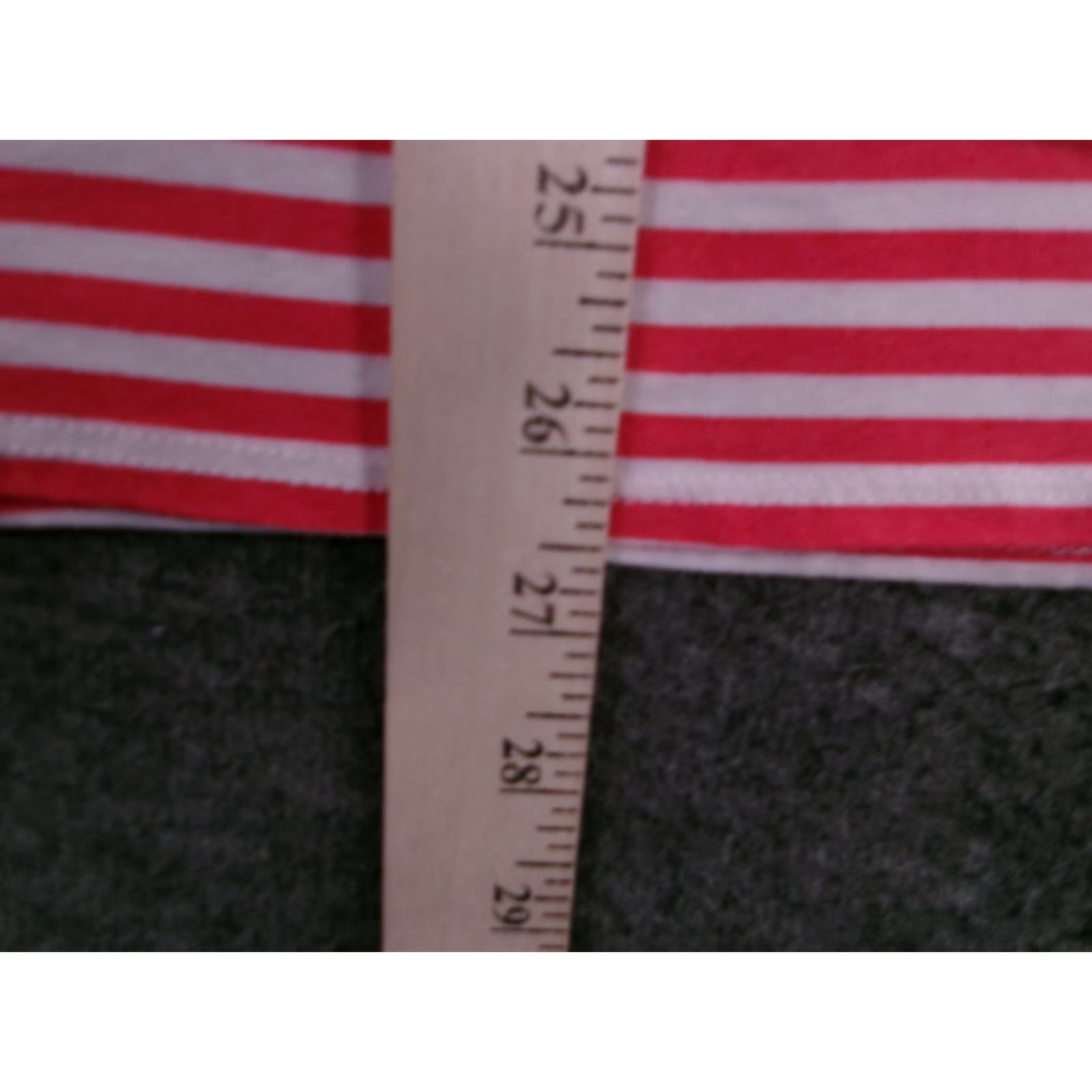 Liz Claiborne Liz Claiborne Shirt Womens 2XL Red White Striped Short Sleeve V-Neck Sleep Top Size XXL / US 16-18 / IT 52-54 - 5 Thumbnail