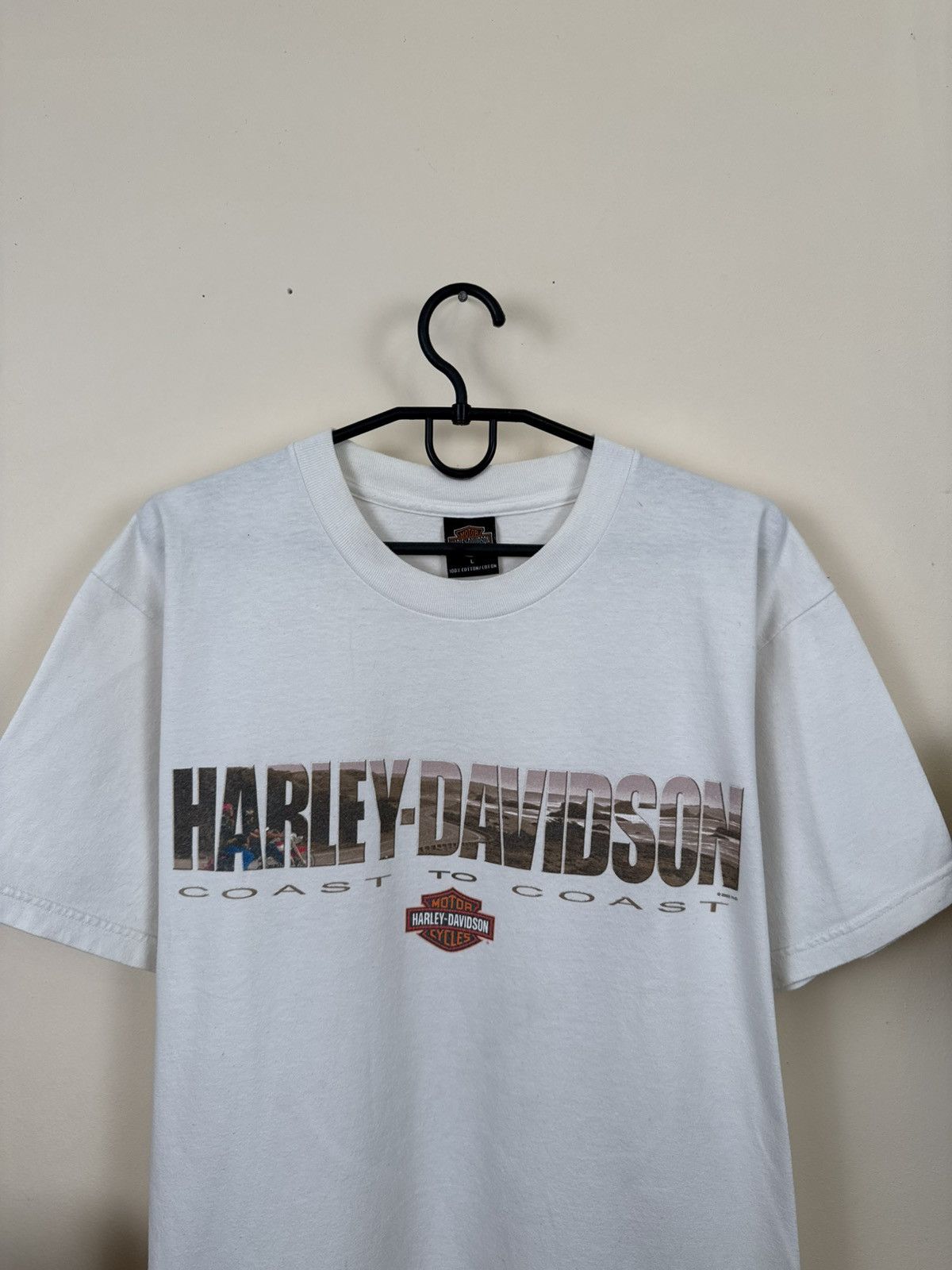 Harley Davidson Vintage Harley Davidson T shirt Biker USA White L Streetwear Size US XL / EU 56 / 4 - 7 Thumbnail