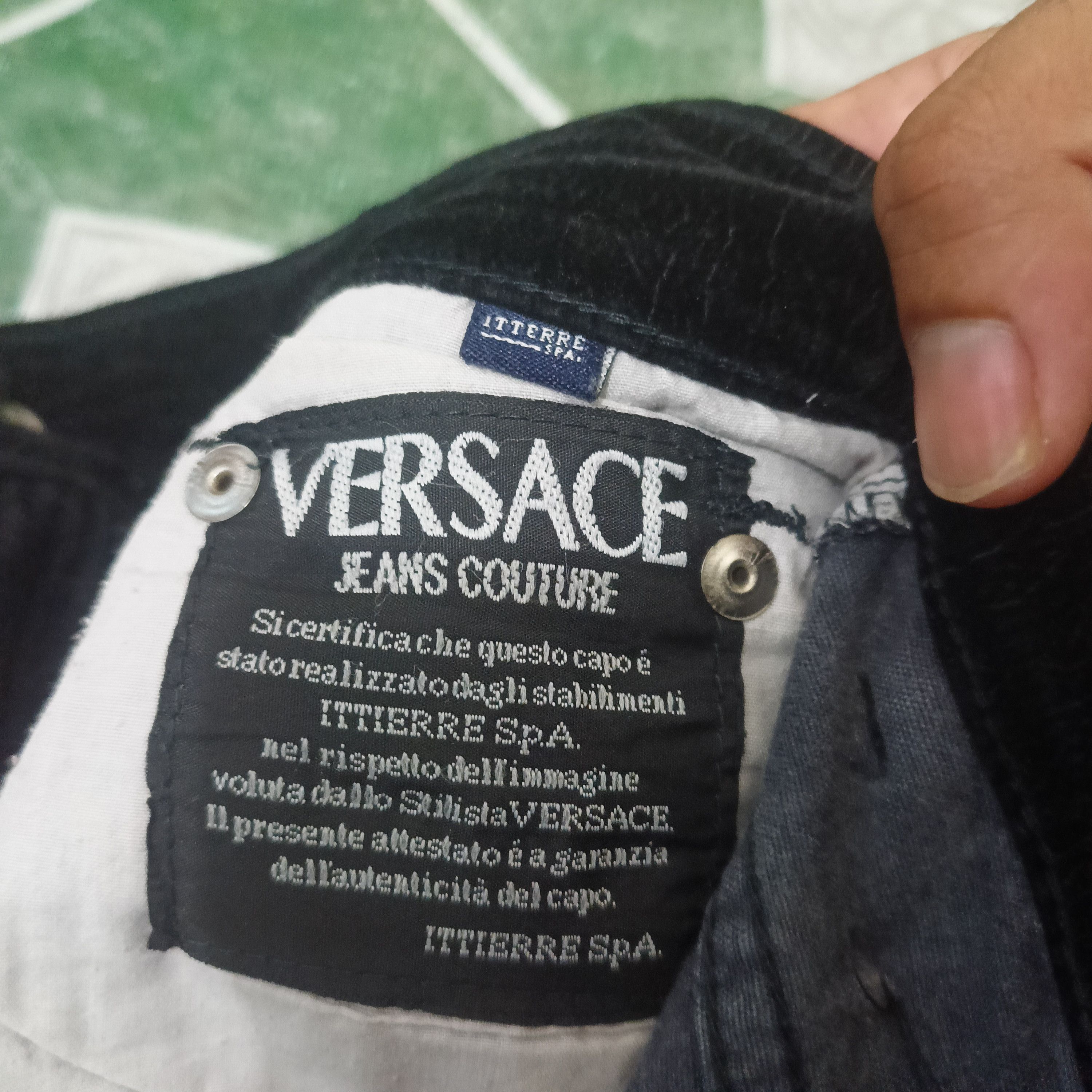 Versace × Versace Jeans Couture × Vintage Versace Jeans Couture Super Black Velvet Pants Size US 29 - 10 Thumbnail