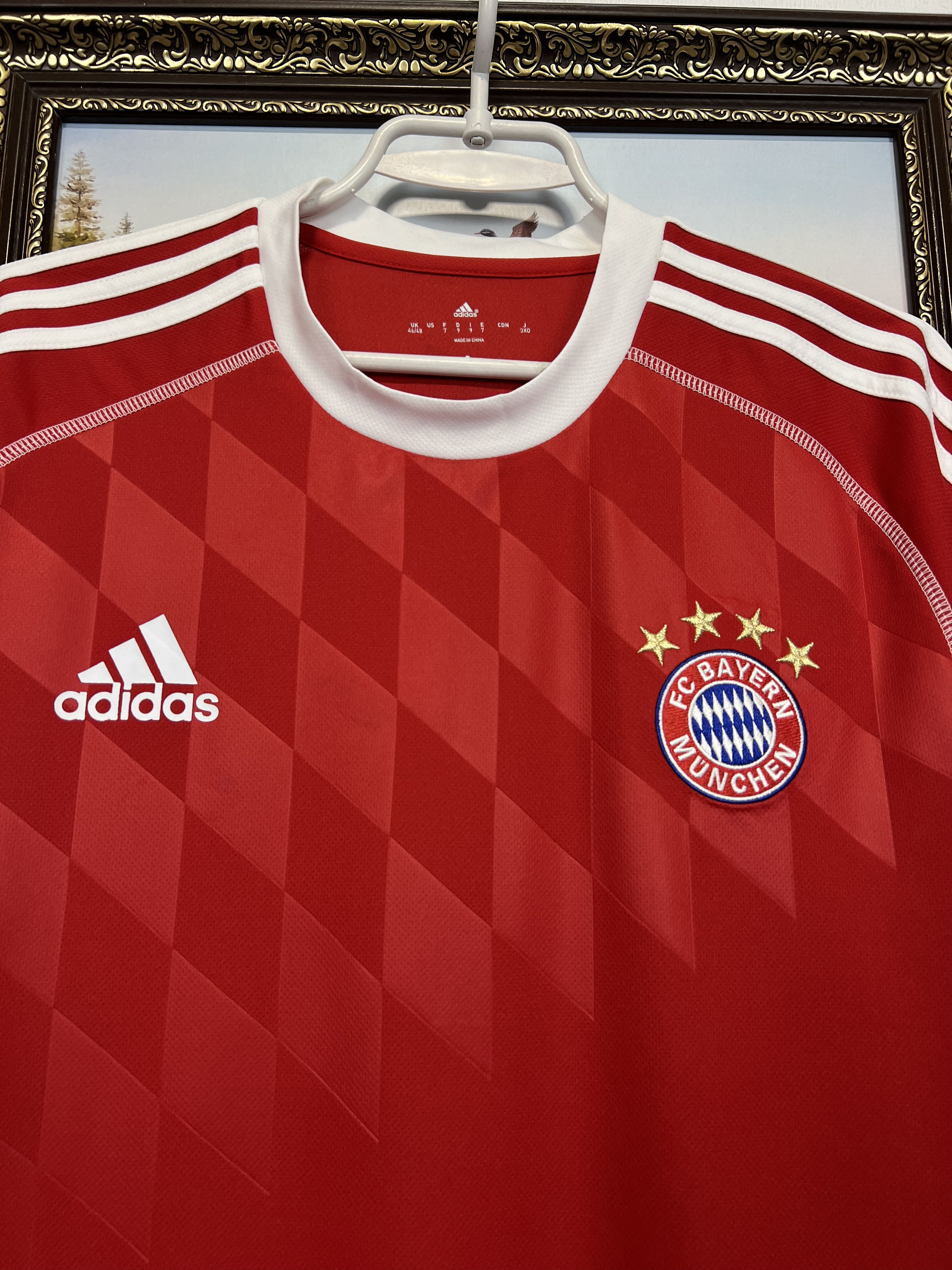 Adidas Bayern Munich Football Shirt Soccer Train Jersey Trikot Size US XL / EU 56 / 4 - 3 Thumbnail