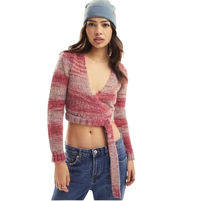 Cotton On Cotton On Green Space Mohair Knit Pullover Crop Cardigan Size XS / US 0-2 / IT 36-38 - 6 Thumbnail