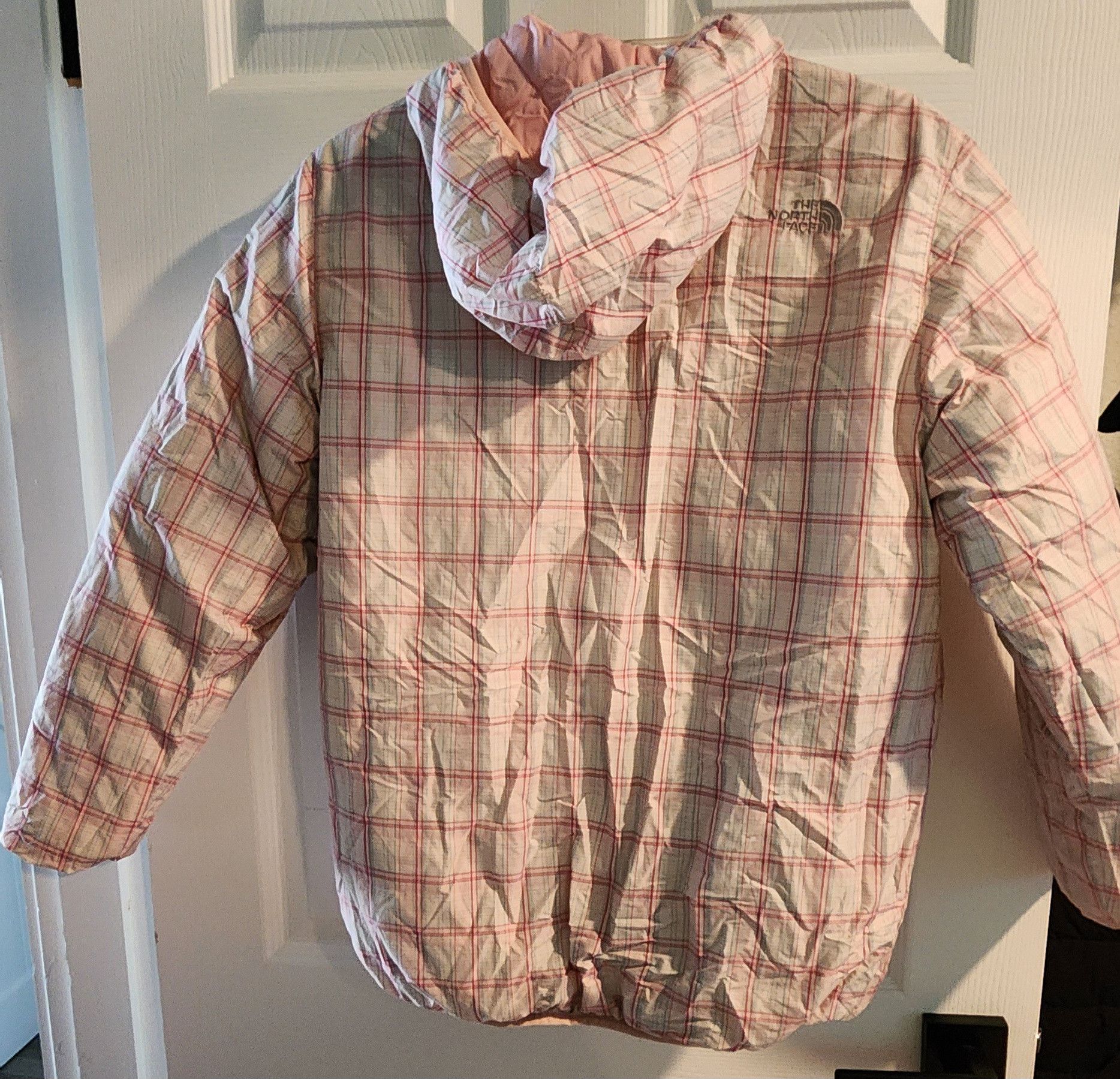 The North Face The North Face Girl's Pink/Plaid 550 Reversible Puffer XL Size S / US 4 / IT 40 - 11 Thumbnail