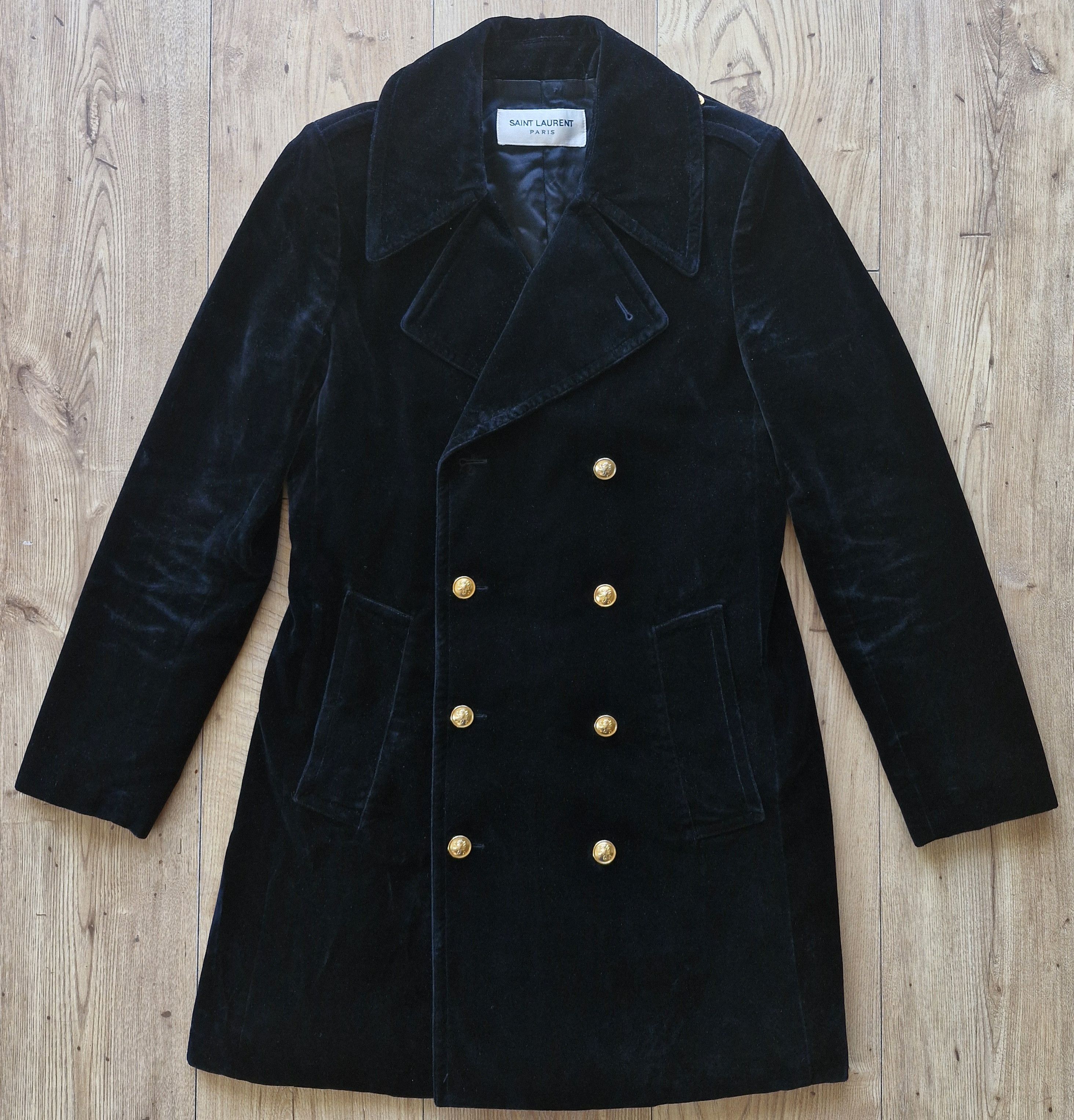 Saint Laurent Paris Womens Saint Laurent Paris velvet coat premium Size S / US 4 / IT 40 - 1 Thumbnail