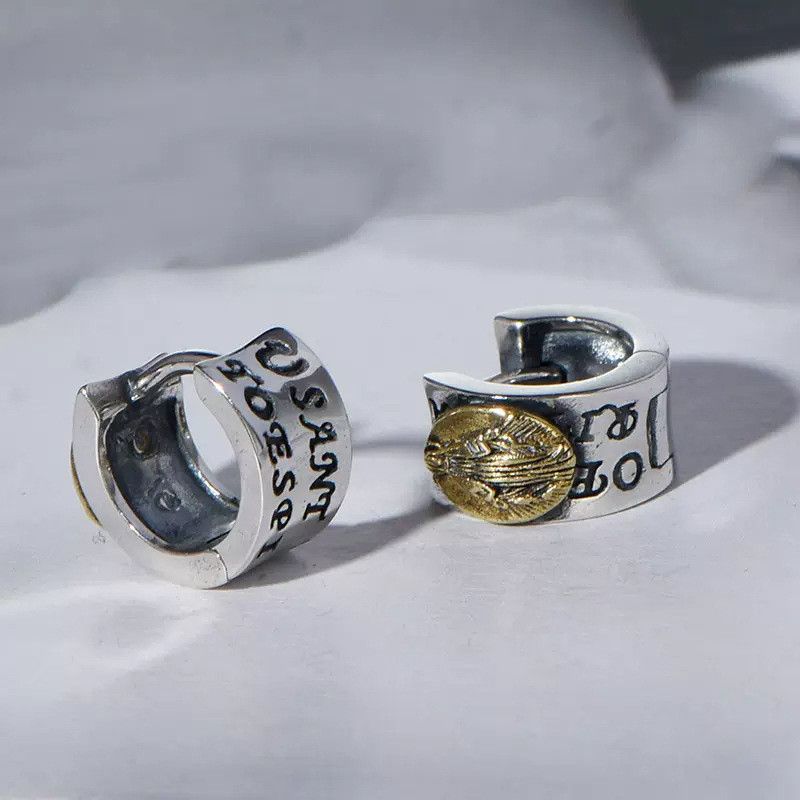 Jewelry × Sterling Silver Vintage Earrings One Pairs Chrome Jewelry Size ONE SIZE - 1 Thumbnail