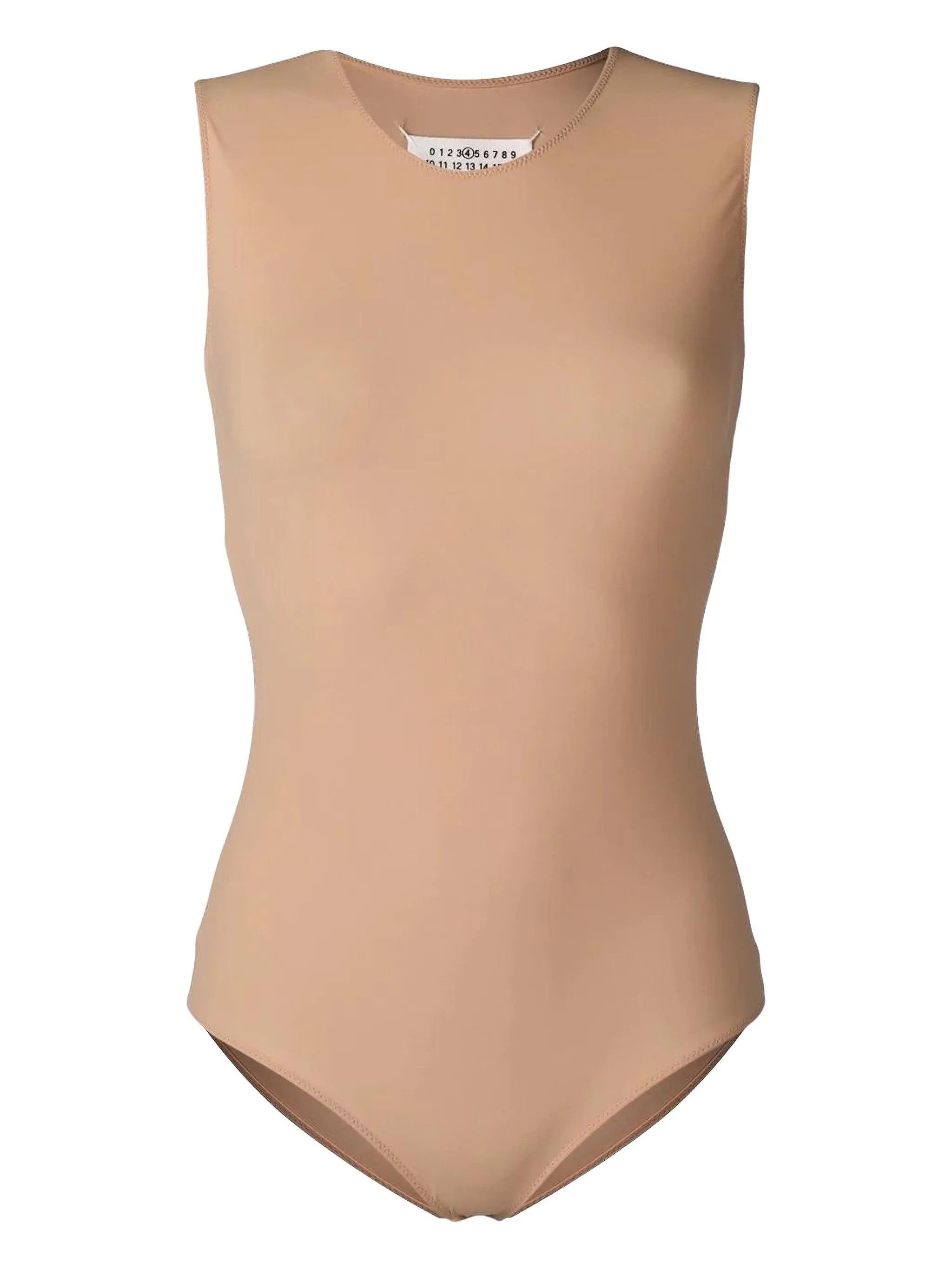Maison Margiela o1w1db11225 Sleeveless Bodysuit in Beige Size XS / US 0-2 / IT 36-38 - 1 Thumbnail