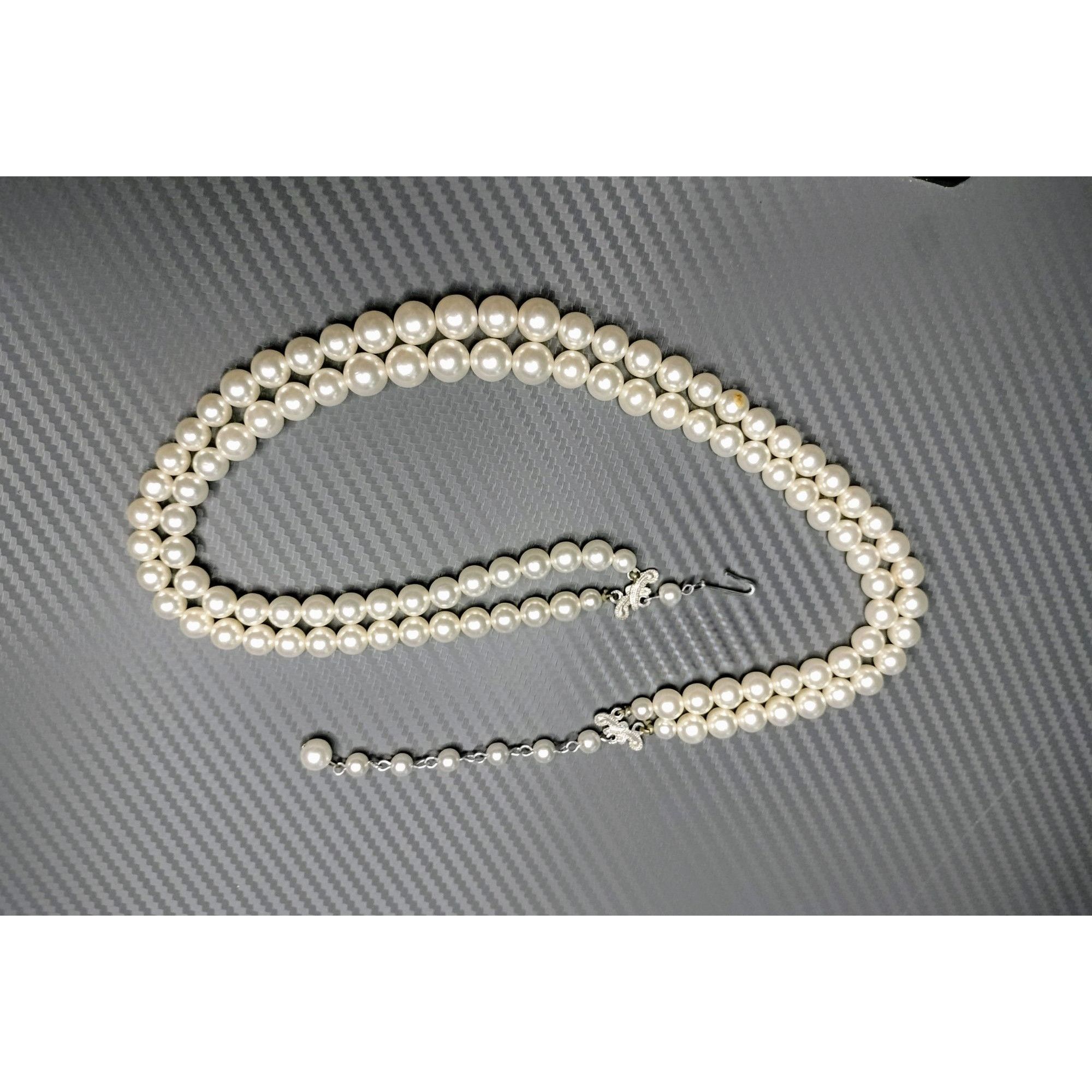 Vintage Vintage Double Strand Faux Pearl Necklace Eggshell Off White Size ONE SIZE - 19 Thumbnail