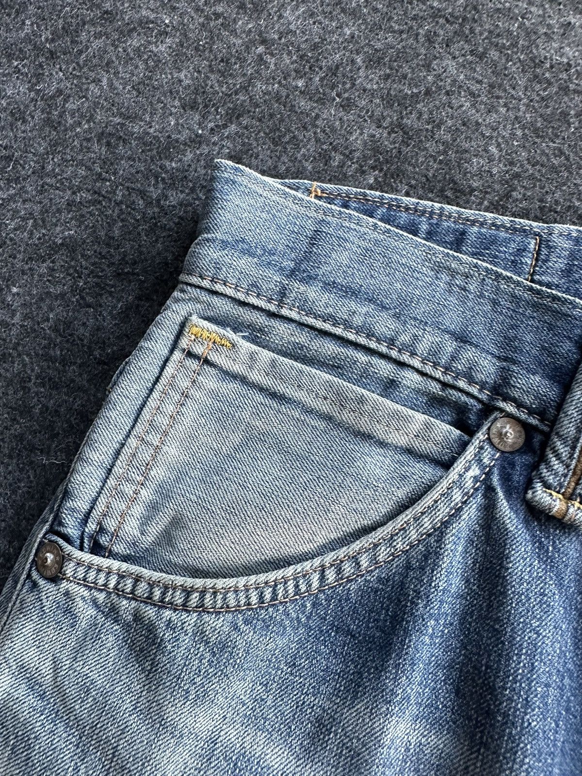 Edwin Vintage Edwin Bulls Head XV Distressed Faded Denim D495 Size US 34 / EU 50 - 12 Thumbnail