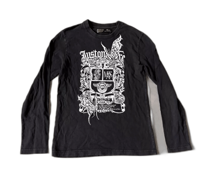 Yohji Yamamoto Vintage Long Sleeve Graphic T-Shirt Size M / US 6-8 / IT 42-44 - 1 Thumbnail