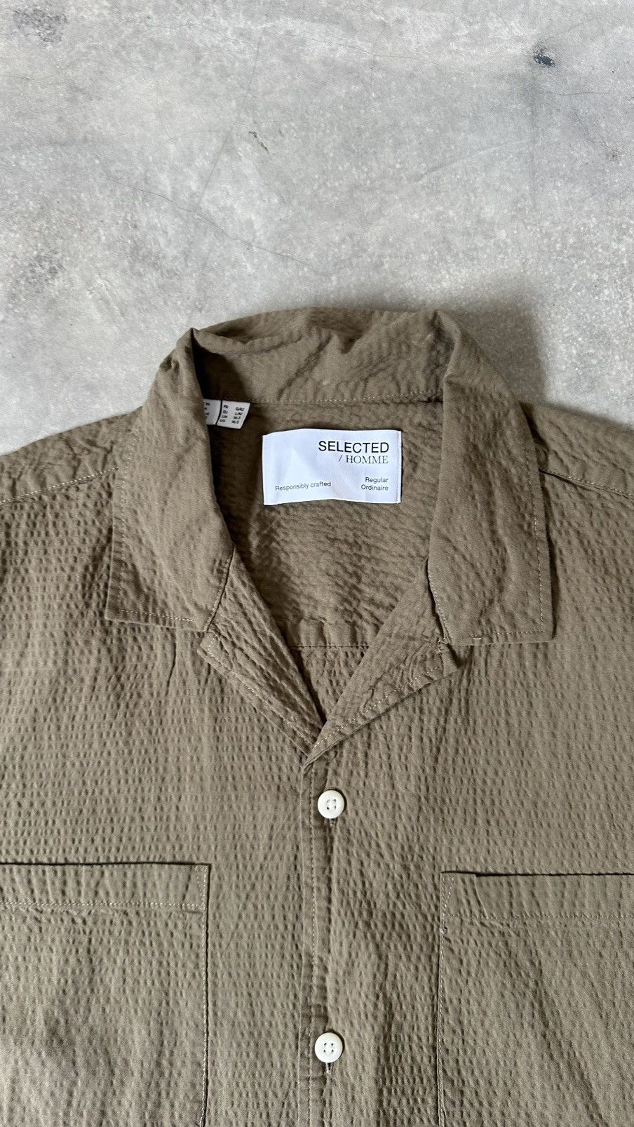 Selected Homme SELECTED HOMME OPEN COLLAR OG SHIRT Size US L / EU 52-54 / 3 - 5 Thumbnail