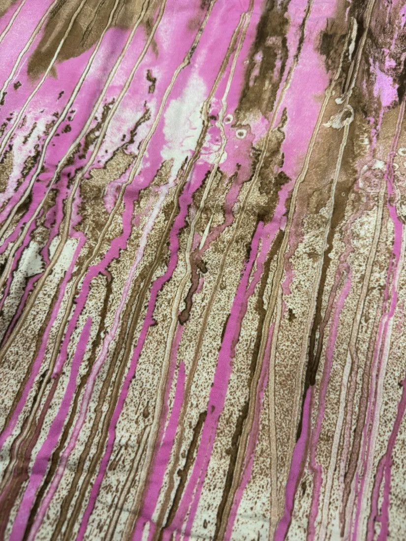Roberto Cavalli × Vintage FW2001 Roberto Cavalli Pink Abstract Painted Tank Top Size US M / EU 48-50 / 2 - 9 Thumbnail