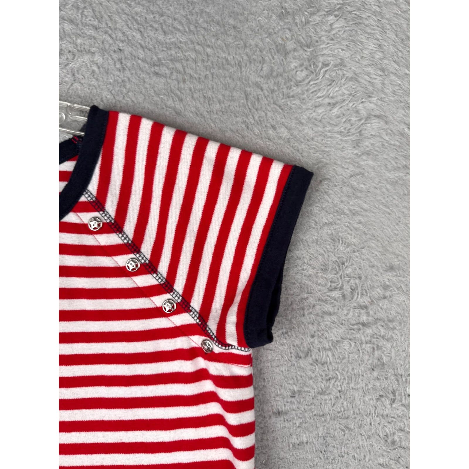Vintage Embellished Stars Shirt Women XL Red Striped Crew Neck Short Sleeve Cotton Sports Womens Size XL / US 12-14 / IT 48-50 - 2 Thumbnail