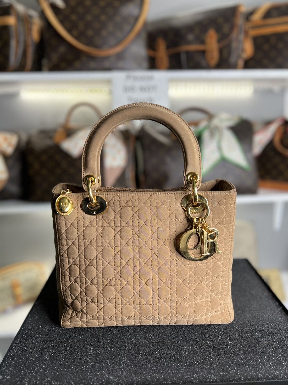 Christian Dior Monsieur Christian Dior Medium Cannage Lady Dior Bag Size ONE SIZE - 9 Thumbnail
