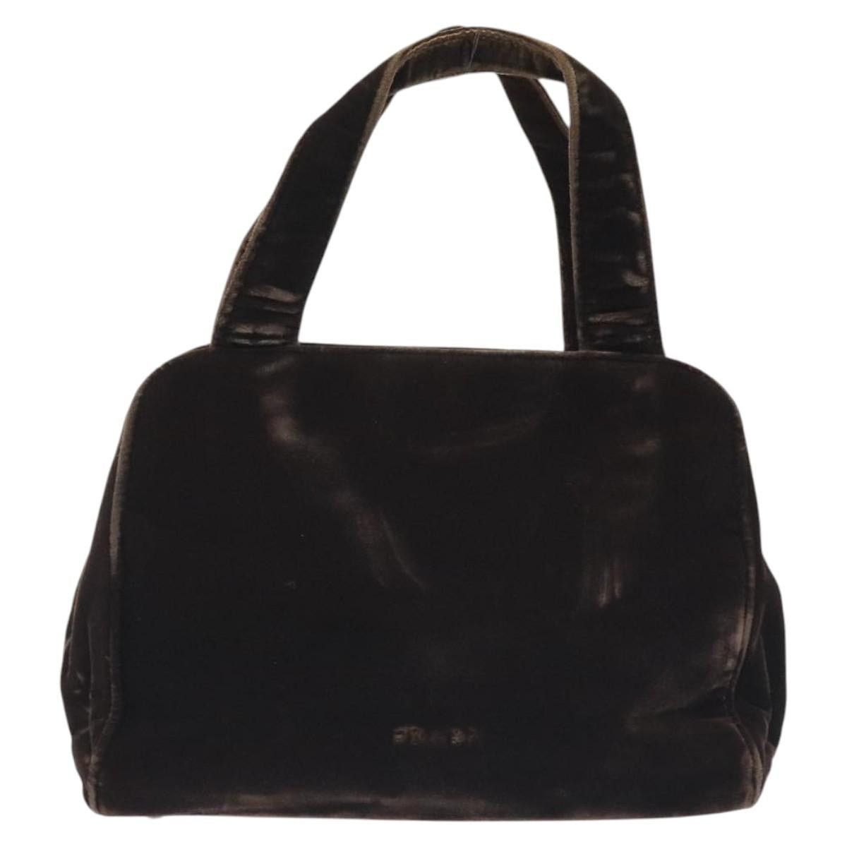 Prada PRADA Hand Bag Velor Brown Size ONE SIZE - 2 Thumbnail