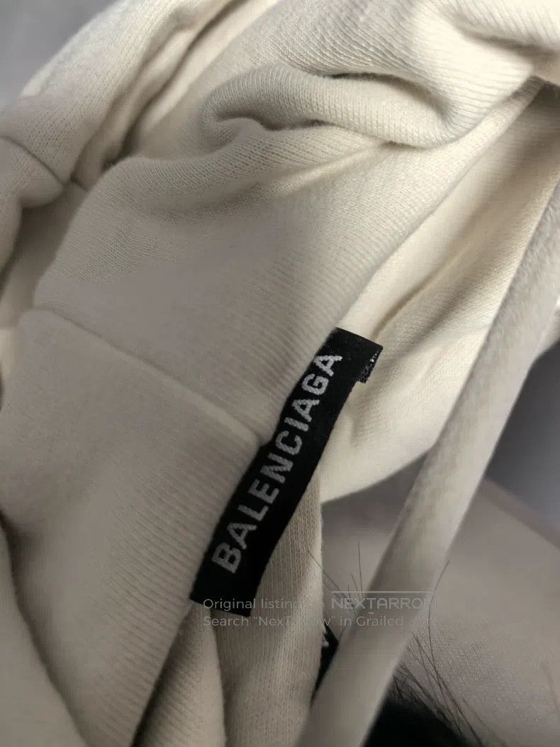 Balenciaga Balenciaga Beige Sweatshirt with Blue Label Size US L / EU 52-54 / 3 - 4 Thumbnail