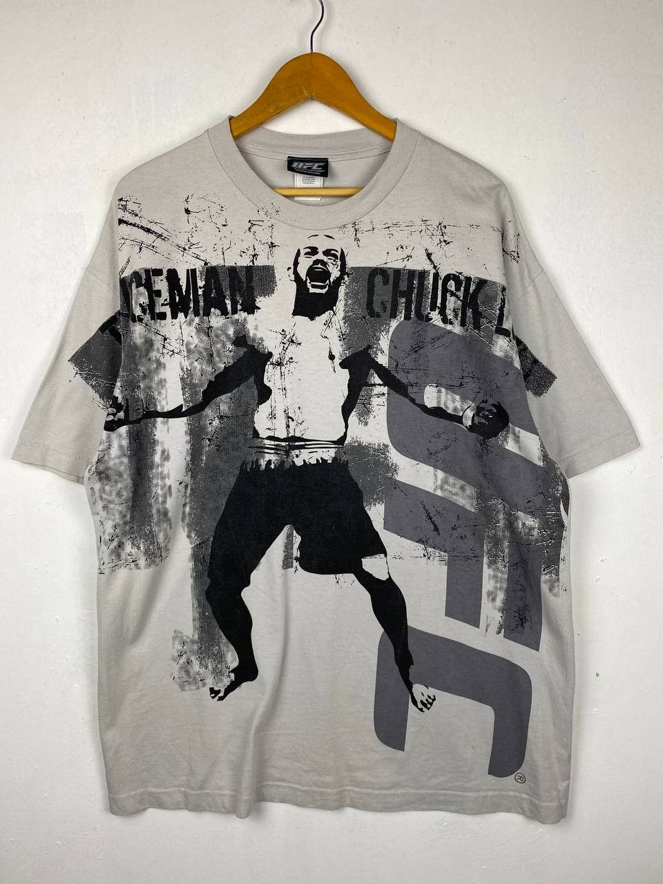 image of Avant Garde x Ufc Vintage Ufc The Iceman Chuck Liddell Fullprint Tee in Grey, Men's (Size XL)