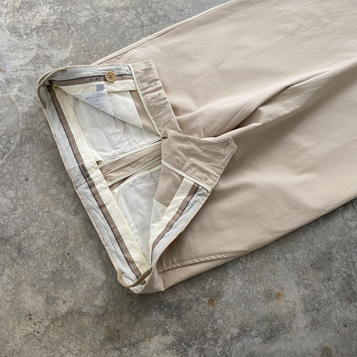 Helmut Lang Fall 2000’s Archive Helmut Lang Beige Tux Trouser Pants RTW Size US 34 / EU 50 - 2 Thumbnail