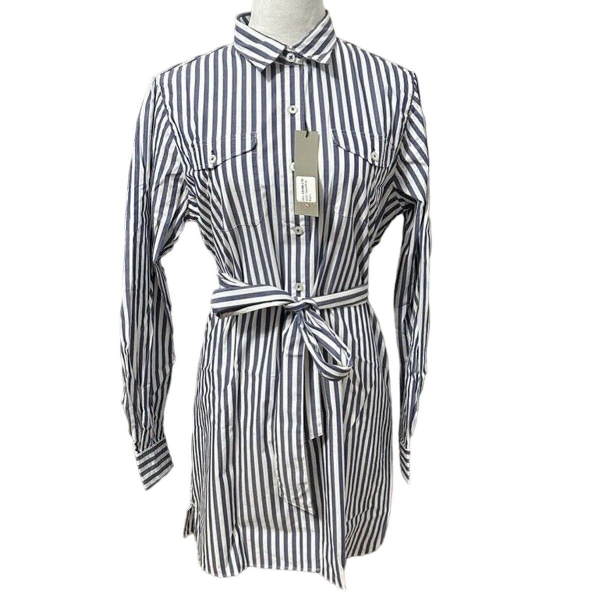 Other Pennington & Bailes Shirt Dress Navy Striped Belted Mini M Size M / US 6-8 / IT 42-44 - 1 Thumbnail