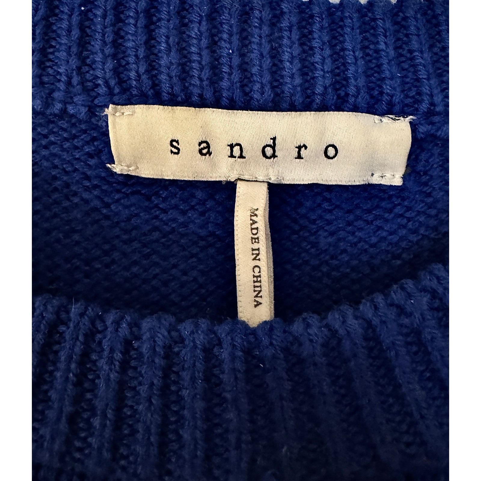 Sandro Sandro Fine Knit Royal Blue Sweater Size US M / EU 48-50 / 2 - 3 Thumbnail