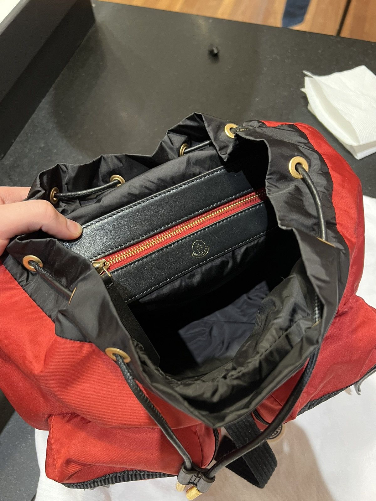 Moncler Moncler Dauphine Large Backpack red brand new Size ONE SIZE - 13 Thumbnail