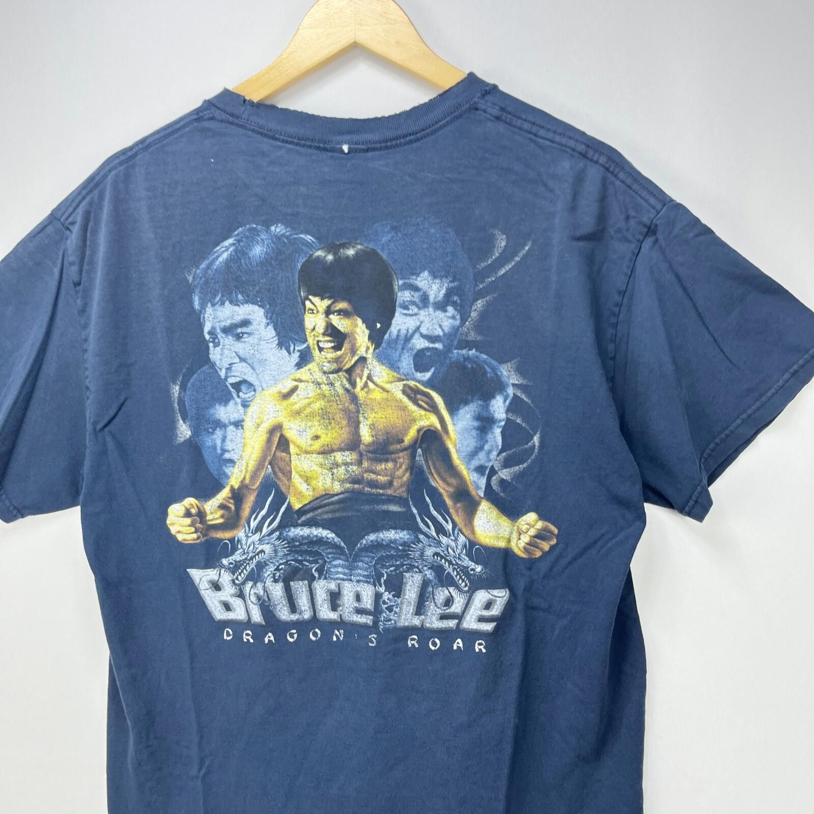 Vintage Vintage '90s Bruce Lee Graphic T-Shirt Large Dragon's Roar Size US L / EU 52-54 / 3 - 2 Thumbnail