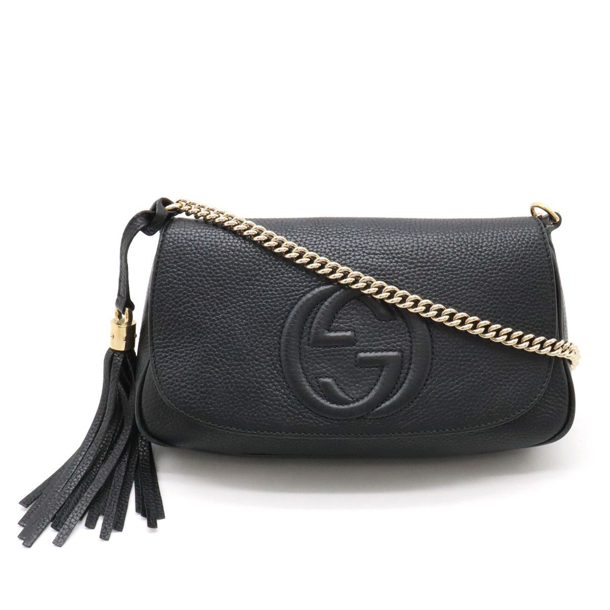 Gucci Gucci Gucci Soho Leather Shoulder Bag Black Leather Shoulder Bag 536224 in Good Condition Size ONE SIZE - 1 Thumbnail