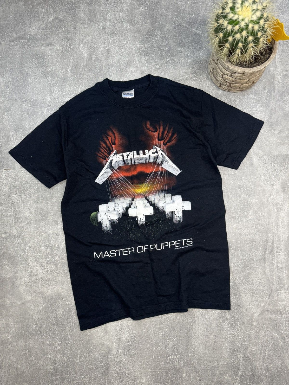 Metallica Vintage 1994 Metallica Big Logo Master Of Puppets Rare Tee Size US M / EU 48-50 / 2 - 1 Thumbnail