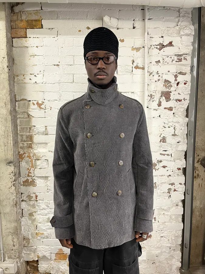 Emporio Armani 2010s Emporio Armani Iridescent Faux Fur Collar Grey Coat Size US M / EU 48-50 / 2 - 1 Thumbnail