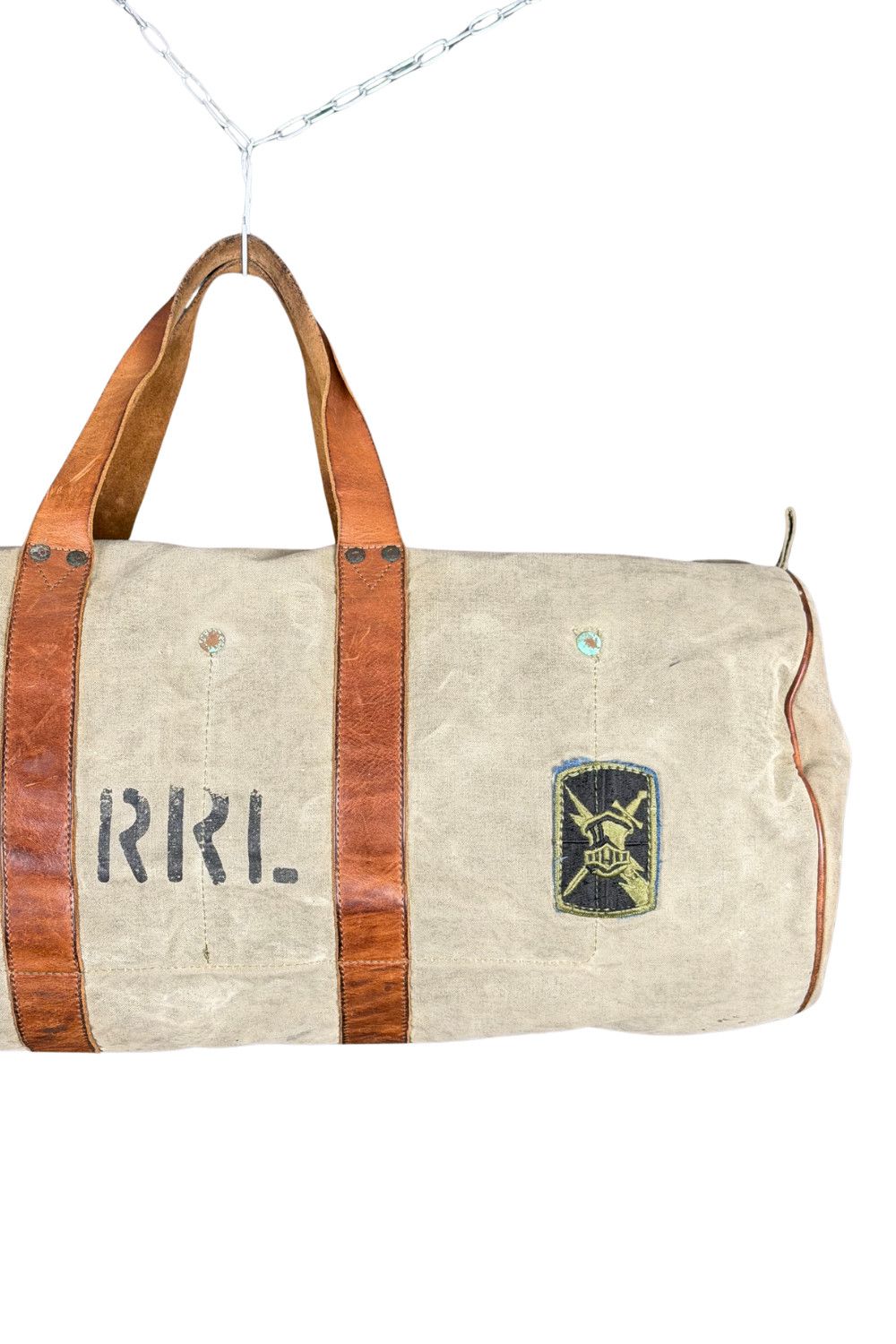 RRL Double RL Handmade Italy Military Patch Canvas Leather image 6