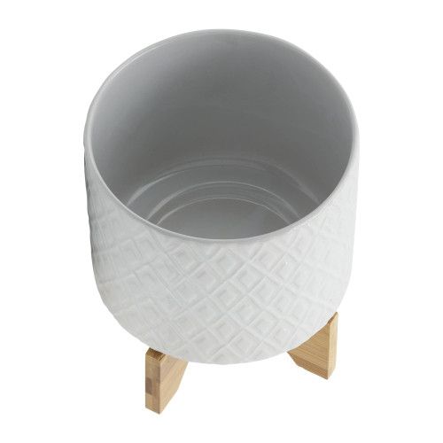 Designer × Homemade 8" DIAMOND PLANTER W/ STAND, WHITE Size US L / EU 52-54 / 3 - 5 Thumbnail
