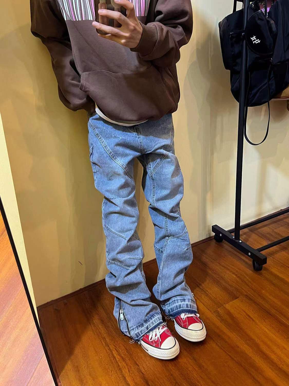 image of Street Wash Casual Jeans With Bootcut in Blue, Men's (Size 32)