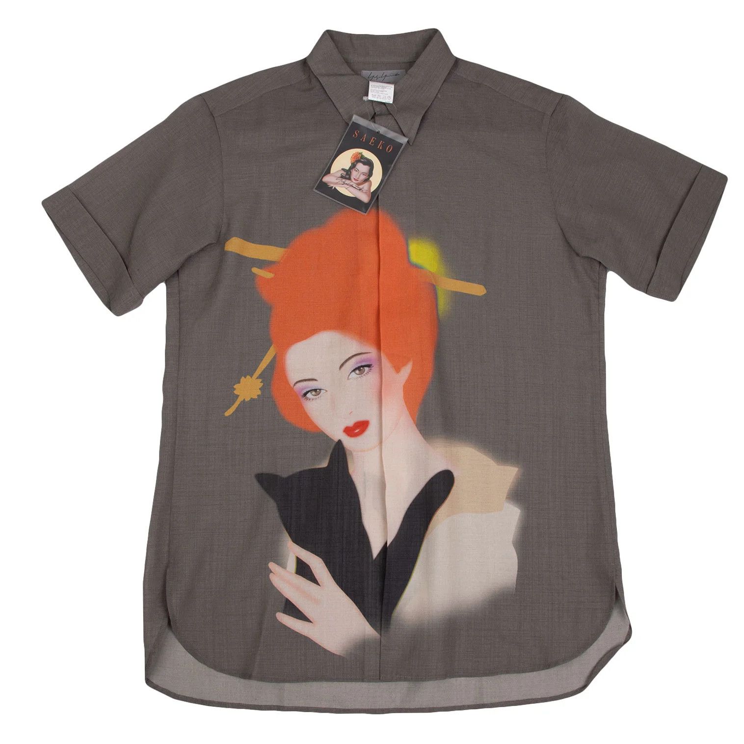Yohji Yamamoto Yohji Yamamoto Actor Print Snap Short Sleeve Shirt Size US M / EU 48-50 / 2 - 1 Thumbnail