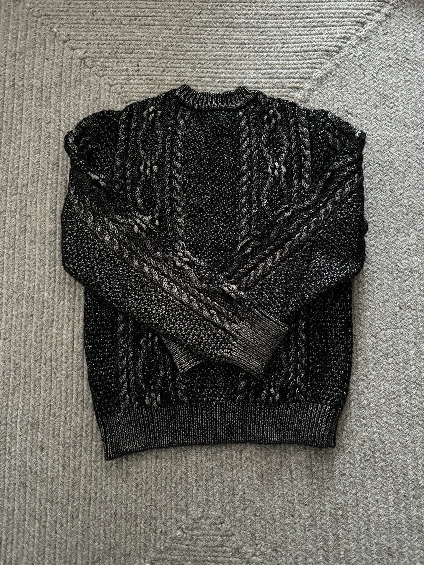 Saint Laurent Paris Saint Laurent Paris Black silver Fried Dough Twists rope sw Size US XL / EU 56 / 4 - 2 Thumbnail