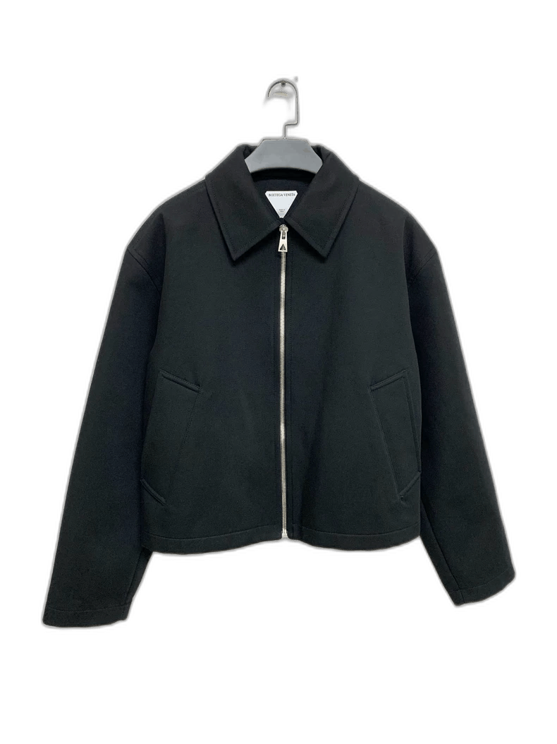 Bottega Veneta Bottega Veneta Black Collared Jacket Size XL / US 12-14 / IT 48-50 - 1 Thumbnail