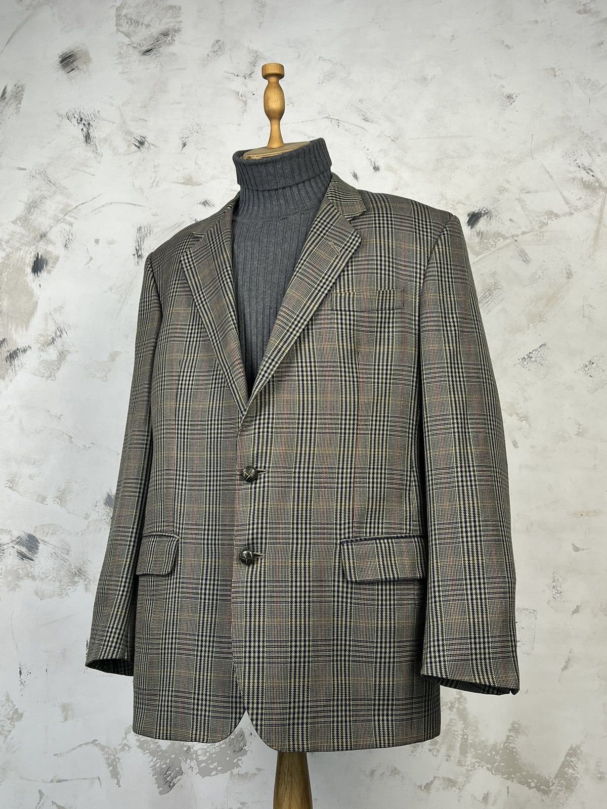 DAKS Vintage Daks London Plaid Wool Blazer Jacket Size L - XL 44L Size 44L - 1 Thumbnail