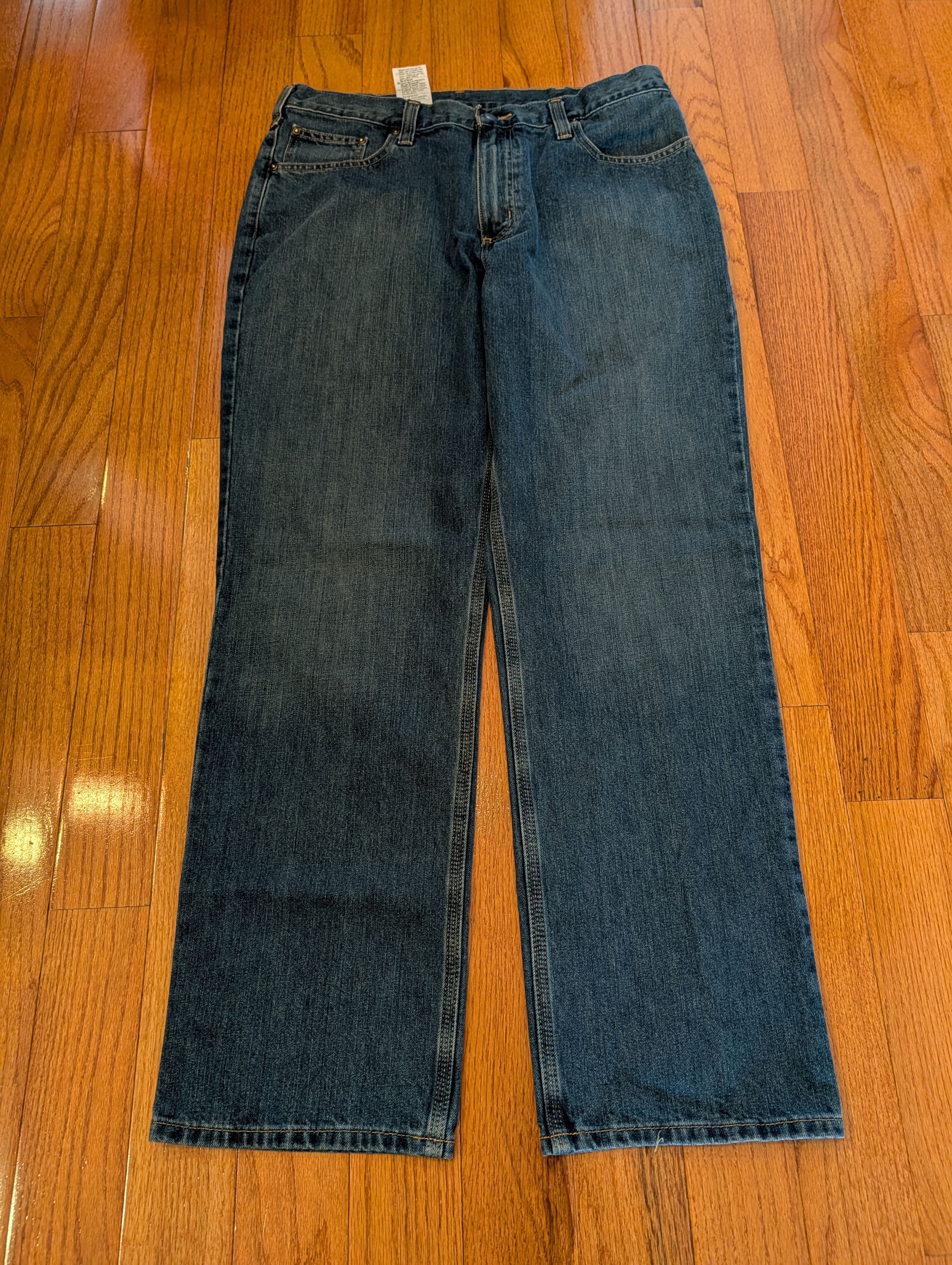 Carhartt Carhartt Blue Jeans Mens 36x32 Relaxed Workwear 101483-968 Size US 36 / EU 52 - 3 Thumbnail