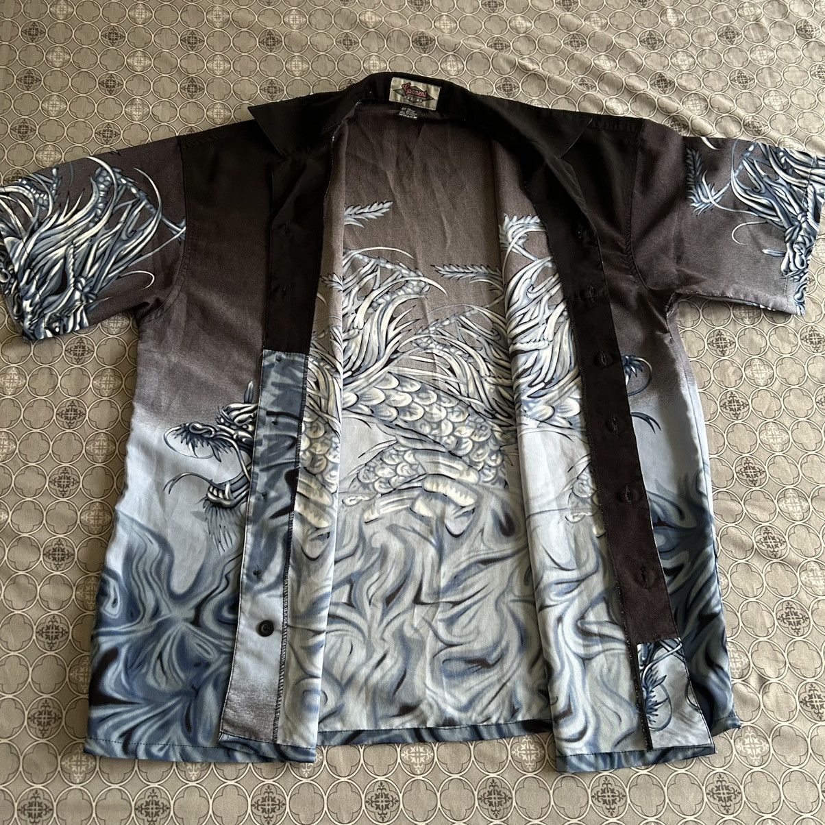 Other Japan Style Garment Shirt Button Down Japanese Dragon Size US XL / EU 56 / 4 - 12 Thumbnail