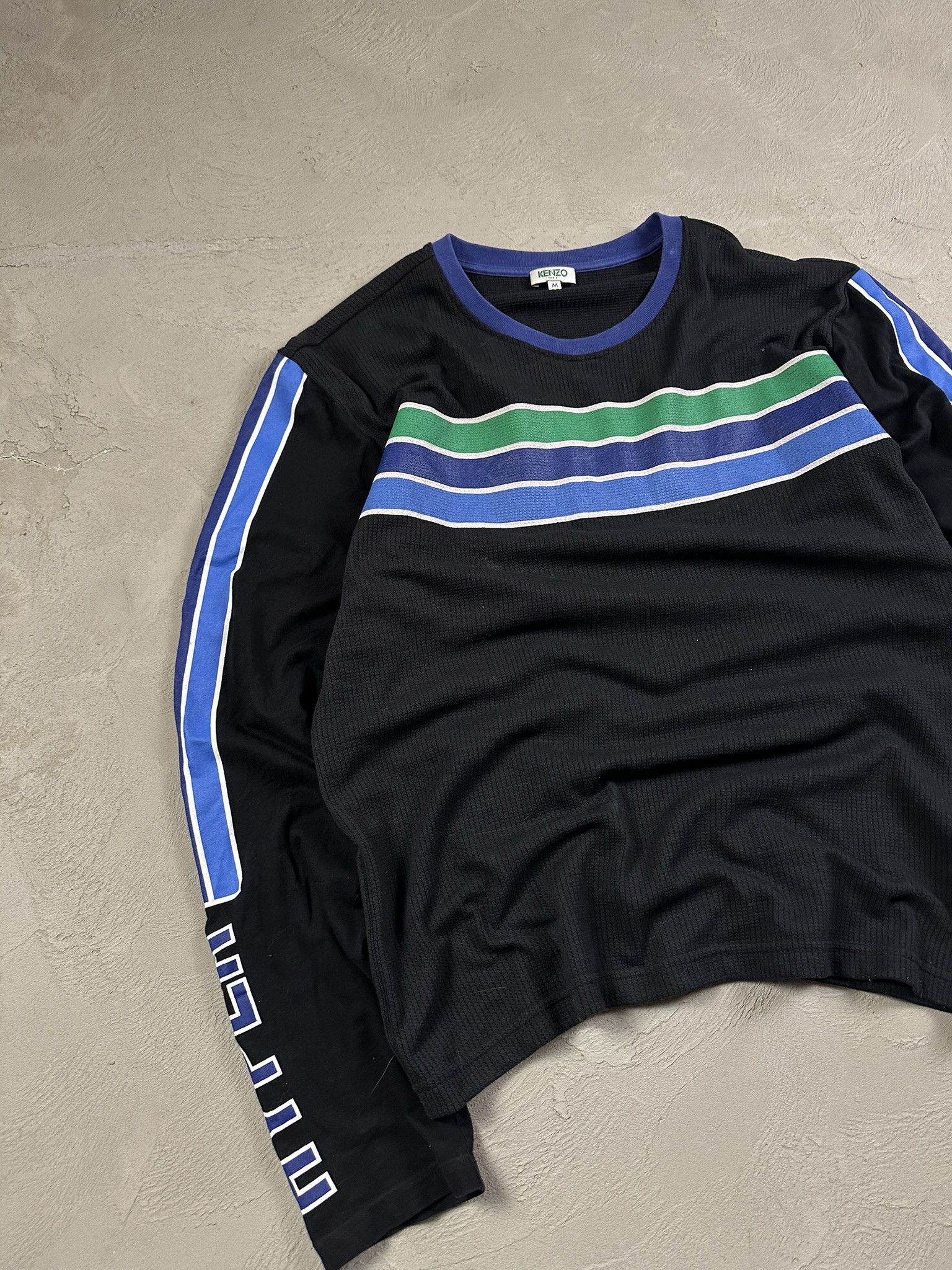 Kenzo Kenzo Paris Logo Longsleeve Stripped T-shirt Size US M / EU 48-50 / 2 - 2 Thumbnail