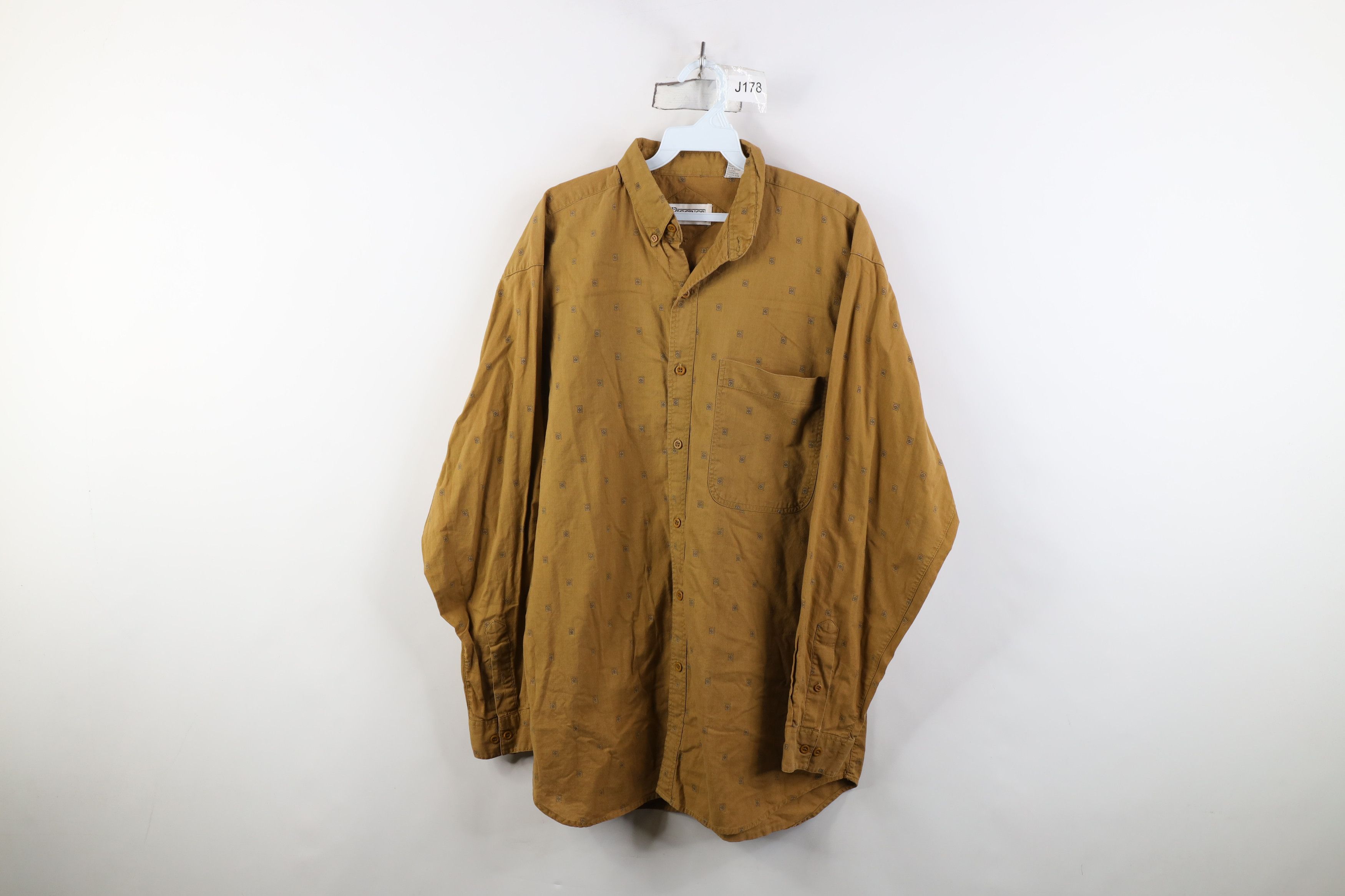 Vintage Vintage 90s Streetwear Geometric Collared Button Down Shirt Size US M / EU 48-50 / 2 - 1 Thumbnail