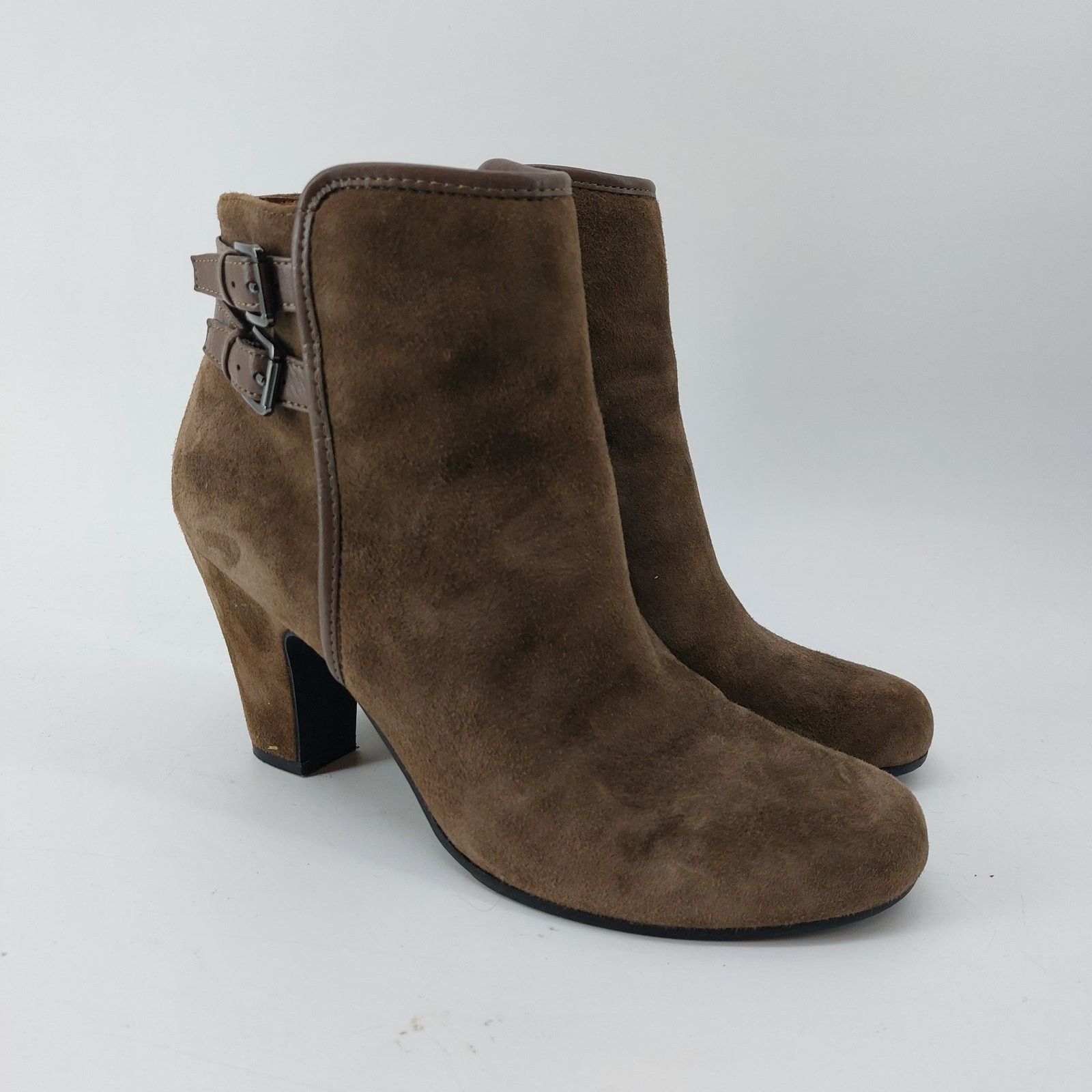 Other Sofft Womens Booties Suede Ankle Brown Heel Zipper 8.5M Size US 8.5 / EU 41-42 - 4 Thumbnail