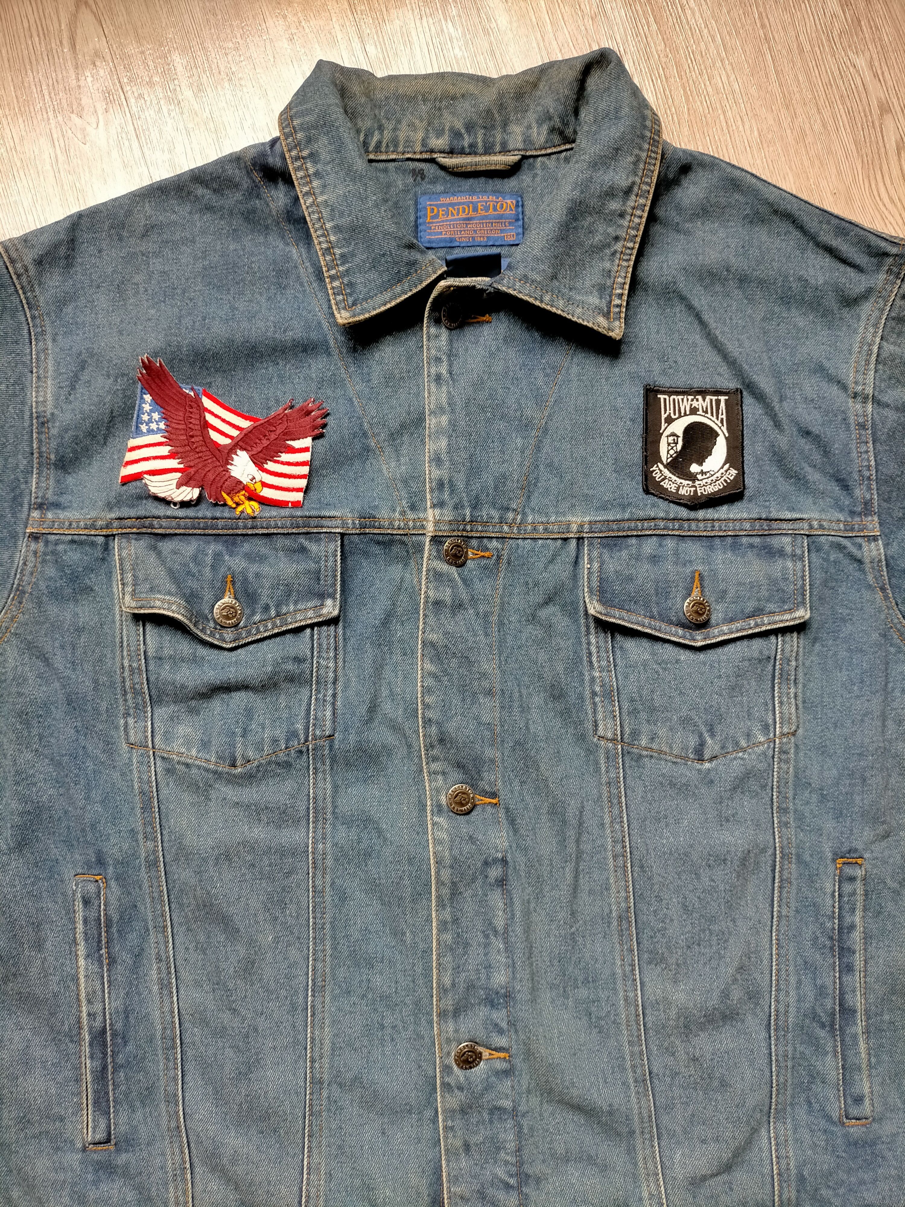 Pendleton Vintage 90s Pendleton Wool Denim Jacket Jeans Size US XL / EU 56 / 4 - 12 Thumbnail