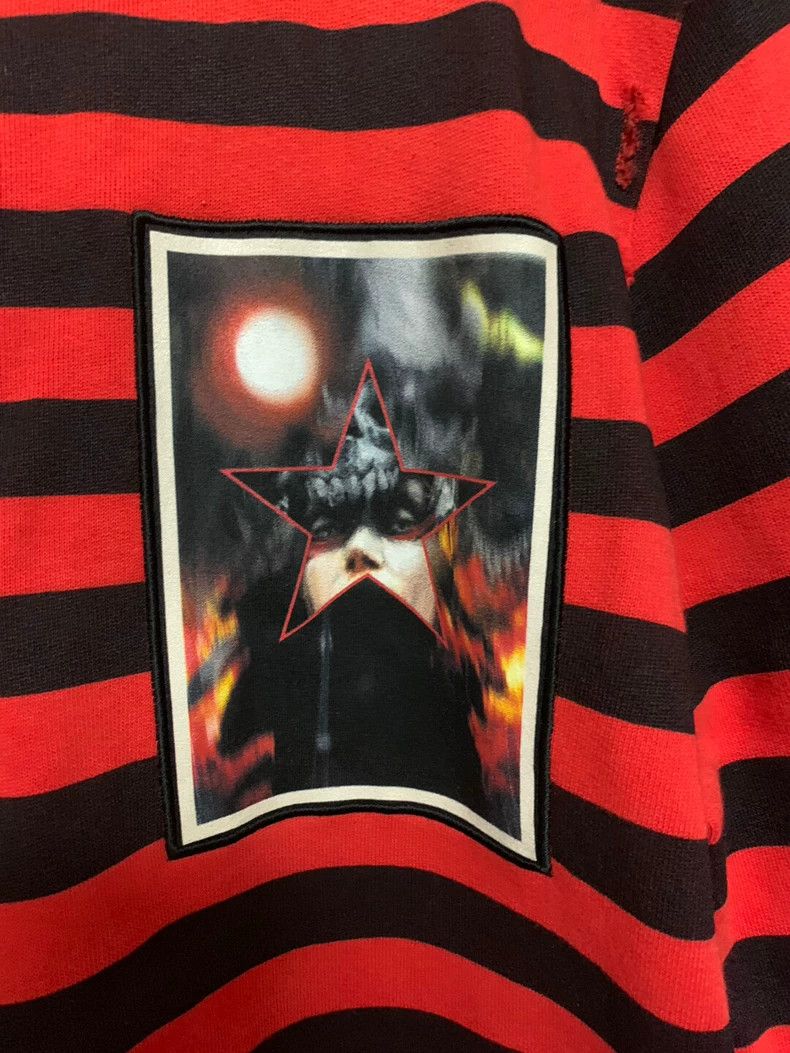 Givenchy Givenchy GVC Striped Destruction Sweatshirt with Skull Ele Size US XS / EU 42 / 0 - 4 Thumbnail