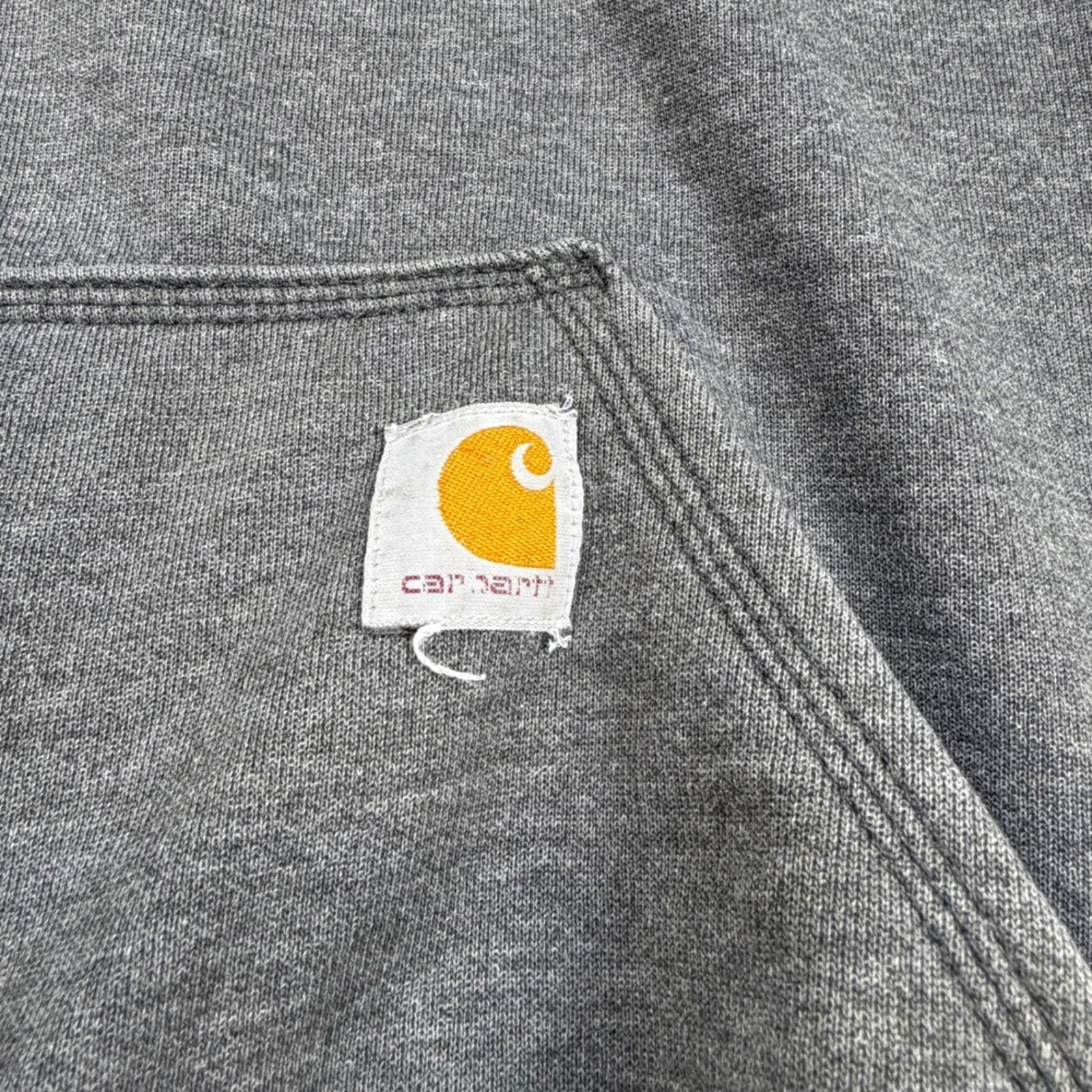 Carhartt Carhartt Mens Original Fit Hoodie Gray Neon Sleeve Logo XL Size US XL / EU 56 / 4 - 6 Thumbnail