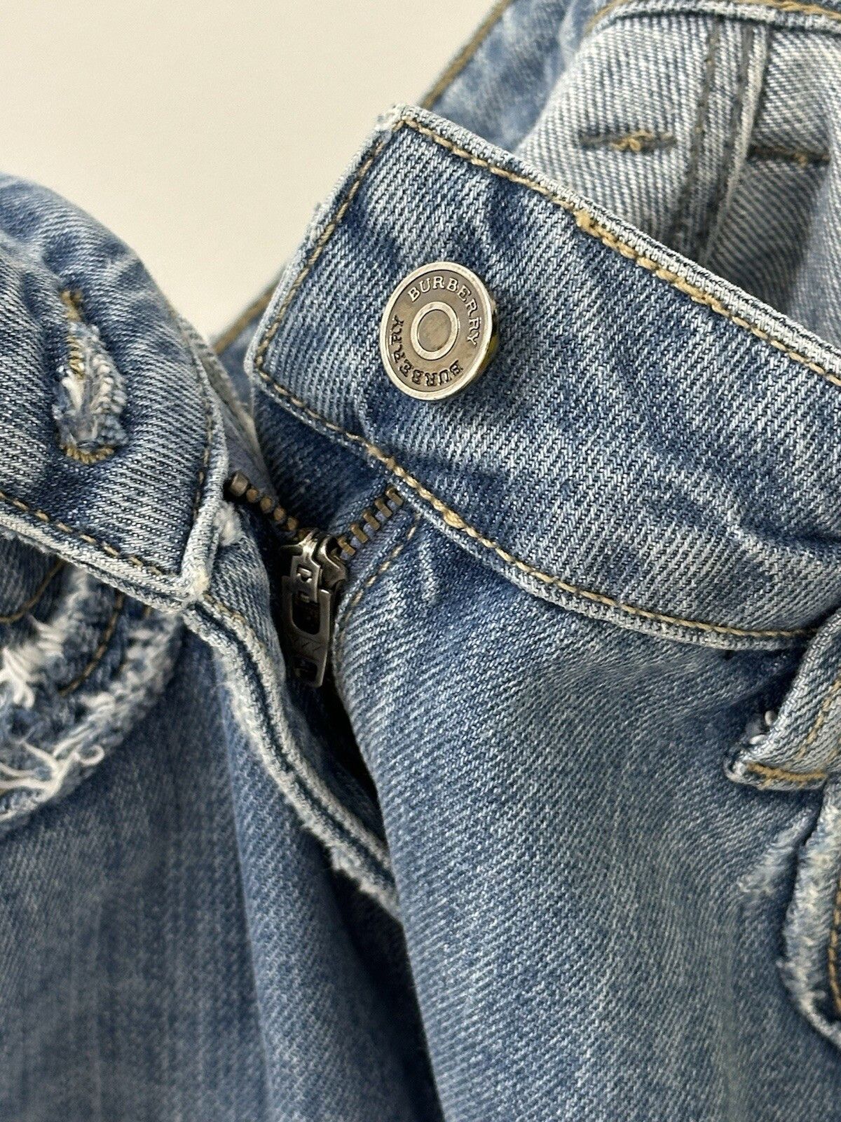 Burberry Burberry Brit Jeans Womens Denim Zip Distressed Blue Size 28" / US 6 / IT 42 - 4 Thumbnail