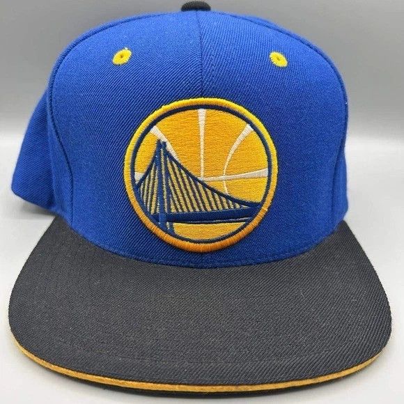 Mitchell & Ness Golden State Warriors GSW Hat Men Big Logo Snap Back Wool Size ONE SIZE - 1 Thumbnail