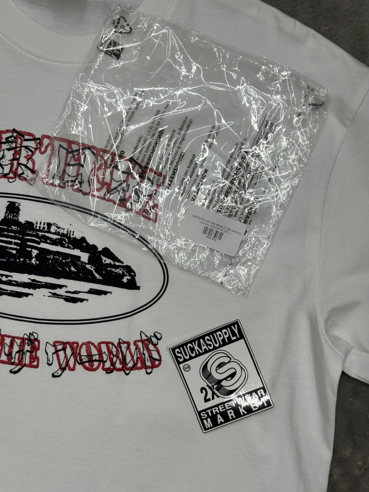 Corteiz CORTEIZ TOKYO RULES THE WORLD TEE - WHITE Size US L / EU 52-54 / 3 - 8 Thumbnail