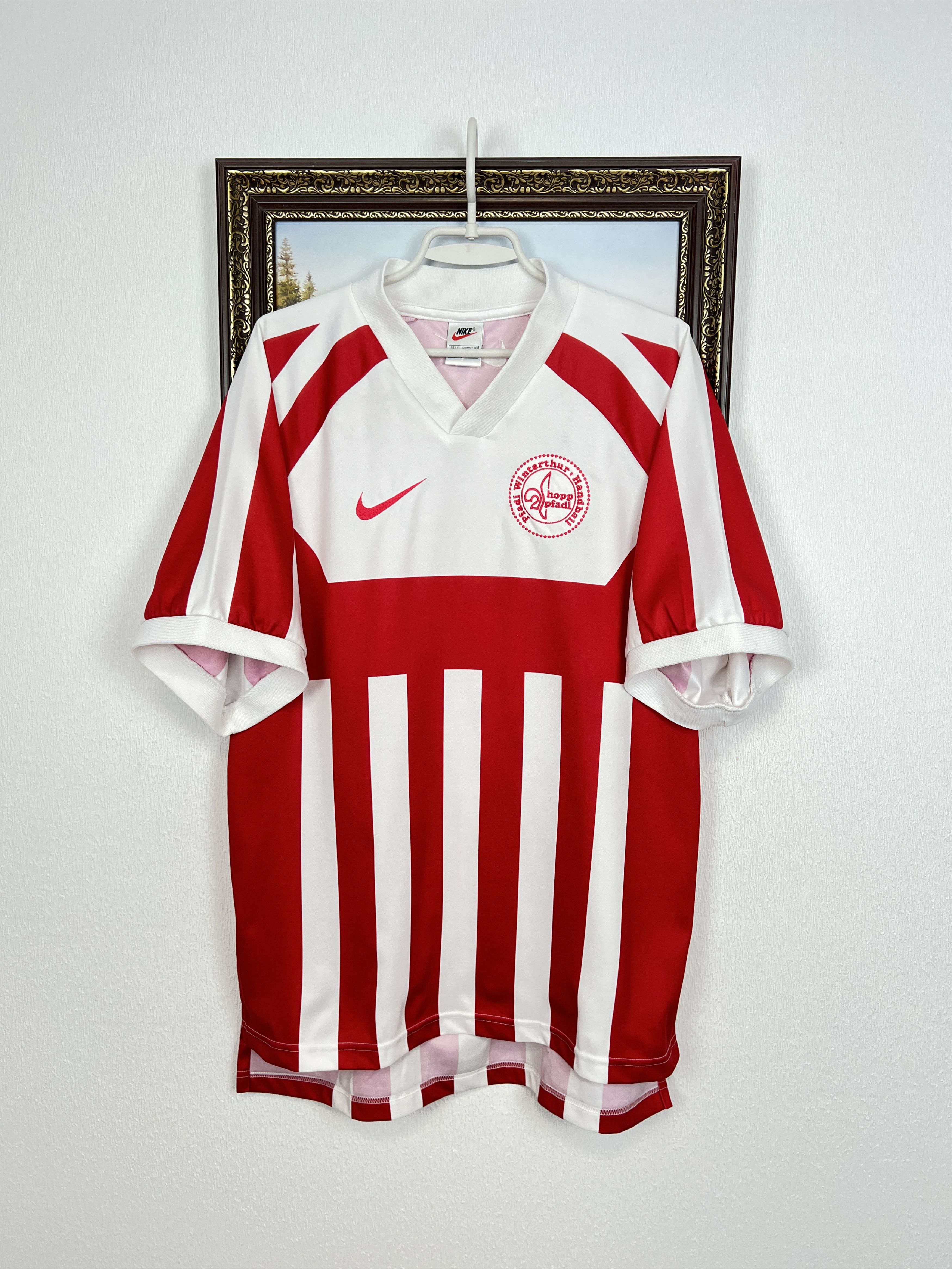 Nike Vintage 90's Nike Pfadi Winterthur Handball Shirt Tee Jersey Size US XL / EU 56 / 4 - 1 Thumbnail
