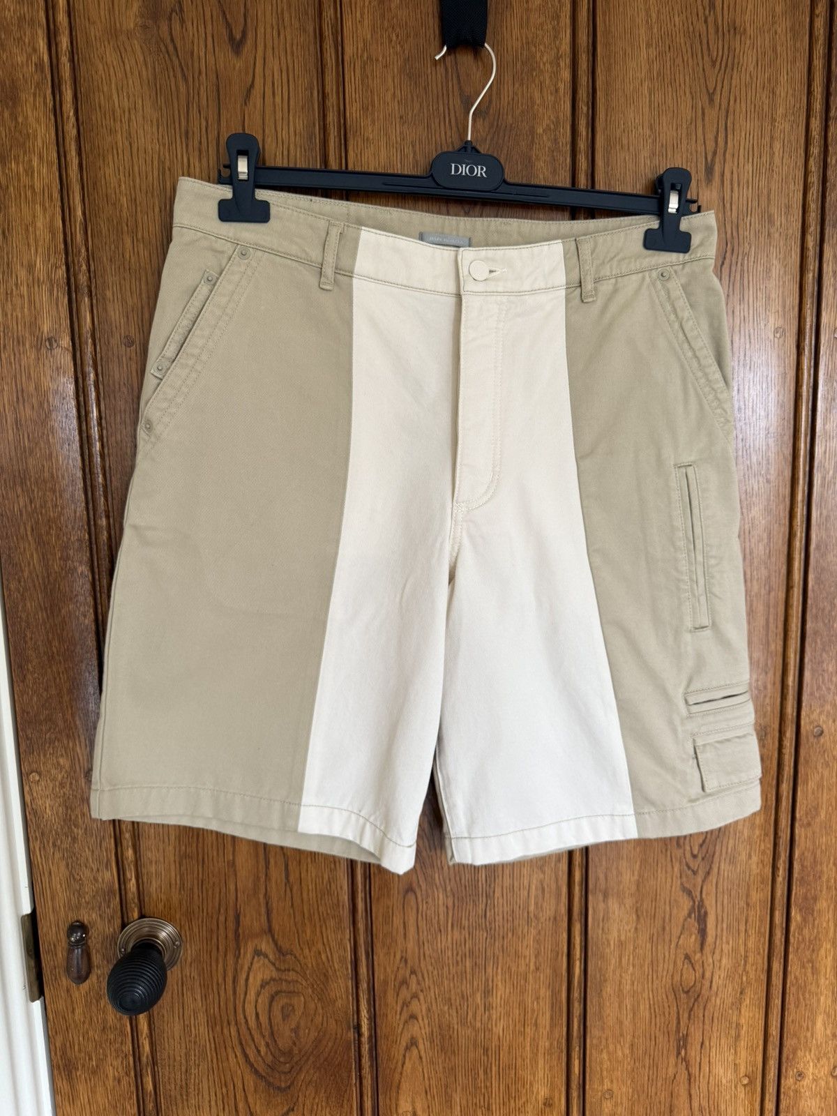 Dior SS24 $2k Dior 2 tone denim jean shorts 48 Logo Kim Jones 48 Size US 32 / EU 48 - 4 Thumbnail